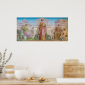 Geschiedenis, mozaïek van Frederick Dielman Poster (Keuken)