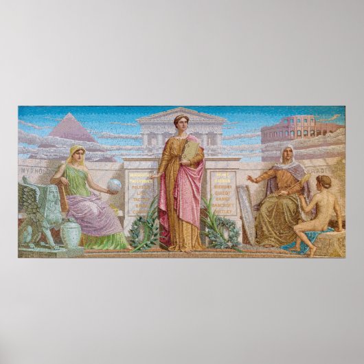 Geschiedenis, mozaïek van Frederick Dielman Poster (Voorkant)