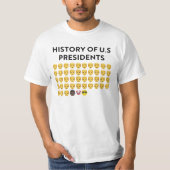 Geschiedenis ons presidenten grappig t-shirt (Voorkant)