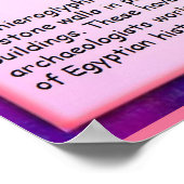 Geschiedenis, oud Egypte, Egyptisch schrijven Poster (Hoek)