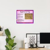 Geschiedenis, oud Egypte, Egyptisch schrijven Poster (Thuiskantoor)