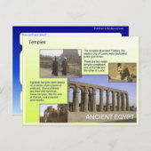 Geschiedenis, oud Egypte, tempels Briefkaart (Voorkant / Achterkant)