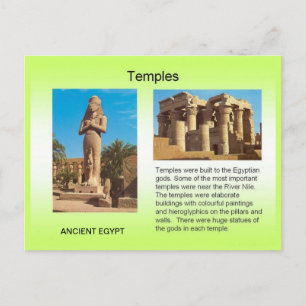 Geschiedenis, oud Egypte, tempels Briefkaart