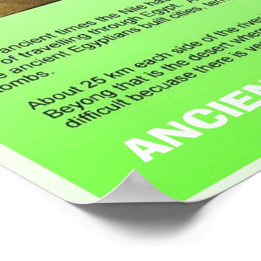 Geschiedenis, Oude Egypte, Nijlrivier Poster (Hoek)