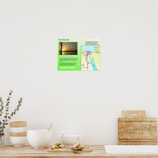 Geschiedenis, Oude Egypte, Nijlrivier Poster (Keuken)