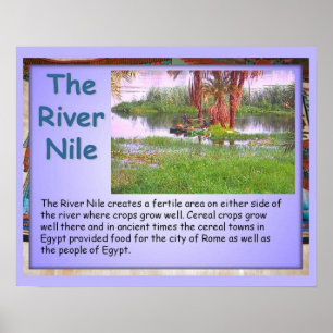 Geschiedenis, oude Egyptische rivier Nijl Poster