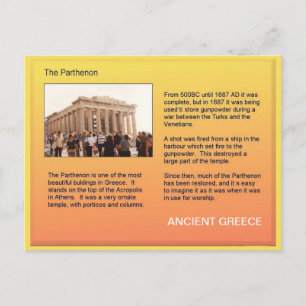 Geschiedenis, Oude Griekenland, Parthenon Briefkaart