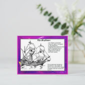 Geschiedenis, Pilgrim Fathers, Mayflower Briefkaart (Staand voorkant)