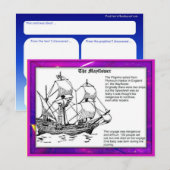 Geschiedenis, Pilgrim Fathers, Mayflower Briefkaart (Voorkant / Achterkant)