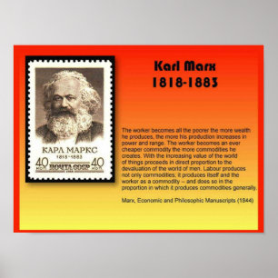 Geschiedenis, Politiek, Karl Marx 1818-1883 Poster