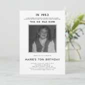 Geschiedenis pop | Foto van Birthday Party Kaart (Staand voorkant)