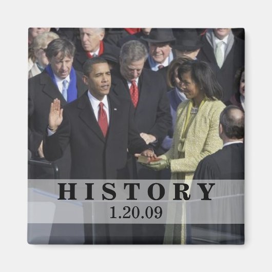 GESCHIEDENIS: President Obama-openingsceremonie Magneet (Voorkant)