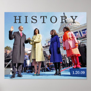 GESCHIEDENIS: President Obama-openingsceremonie Poster