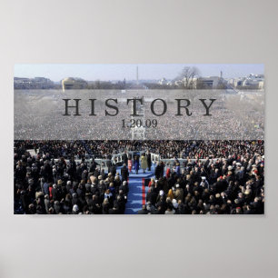 GESCHIEDENIS: President Obama Swearing in ceremoni Poster