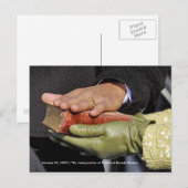 GESCHIEDENIS: President Obama's hand op de Bijbel  Briefkaart (Voorkant / Achterkant)