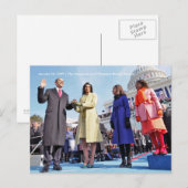 GESCHIEDENIS: President Obama's openingsceremonie Briefkaart (Voorkant / Achterkant)