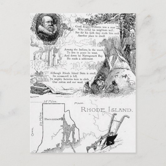 Geschiedenis Rhode Island Briefkaart (Voorkant)