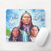 Geschiedenis Sjabloon Indiase Chiefs Indiaanse Ind Muismat (Met muis)