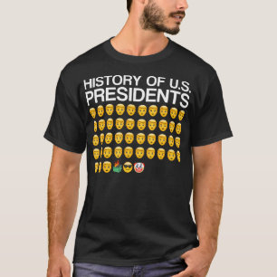 Geschiedenis van Amerikaanse Presidenten bi den T-shirt