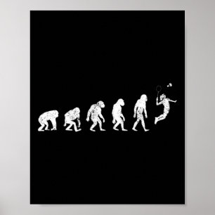 Geschiedenis van Badminton Lover Print Funny Badmi
