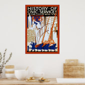 Geschiedenis van burgerdiensten ~ NY~ Fire ~ 4 ~ Poster (Keuken)