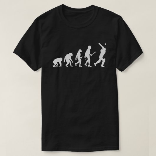 Geschiedenis van cricket Lover Gift Evolution of C T-shirt (Design voorkant)