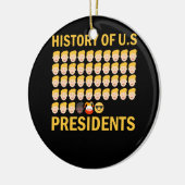 Geschiedenis van de Amerikaanse Presidenten 46th C Keramisch Ornament (Links)