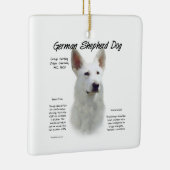 Geschiedenis van de Duitse herderhond (wht) Keramisch Ornament (Rechts)