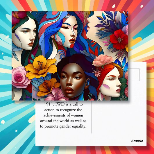 Geschiedenis van de Internationale Vrouwendag Briefkaart