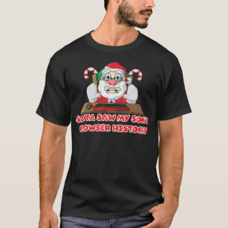 Geschiedenis van de internetbrowser van Santa Clau T-shirt