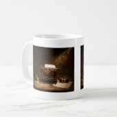 Geschiedenis van de journalist koffiemok (Voorkant links)