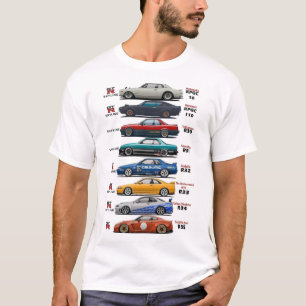 geschiedenis van de nissan GTr T-shirt
