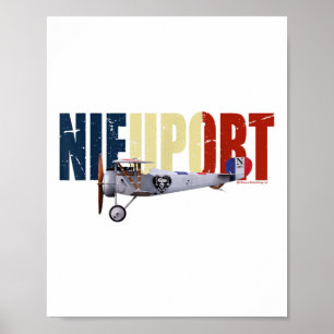 Geschiedenis van de oorlog Nieuport Franse Fighter Poster