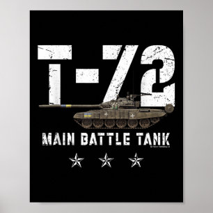 Geschiedenis van de oorlog T 72 Main Battle Tank Poster