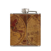  Geschiedenis van de Oude Wereldkaart Heupfles (Achterkant)