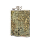  Geschiedenis van de Oude Wereldkaart Heupfles (Links)