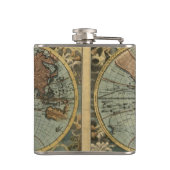  Geschiedenis van de Oude Wereldkaart Heupfles (Achterkant)