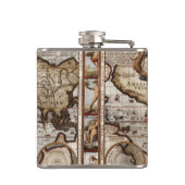  Geschiedenis van de Oude Wereldkaart Heupfles (Achterkant)