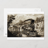 Geschiedenis van de stoommotor briefkaart (Voorkant / Achterkant)