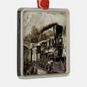 Geschiedenis van de stoommotor metalen ornament (Rechts)