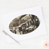 Geschiedenis van de stoommotor ovale sticker (Envelop)