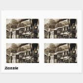 Geschiedenis van de stoommotor rechthoekige sticker (Vel)