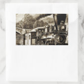 Geschiedenis van de stoommotor rechthoekige sticker (Tas)