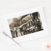 Geschiedenis van de stoommotor rechthoekige sticker (Envelop)