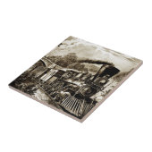 Geschiedenis van de stoommotor tegeltje (Zijkant)