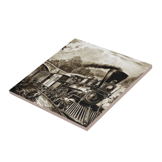 Geschiedenis van de stoommotor tegeltje (Zijkant)