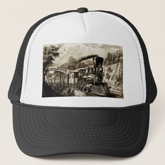 Geschiedenis van de stoommotor trucker pet (Voorkant)