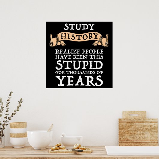 Geschiedenis van de studie - realiseer me dat mens poster (Keuken)