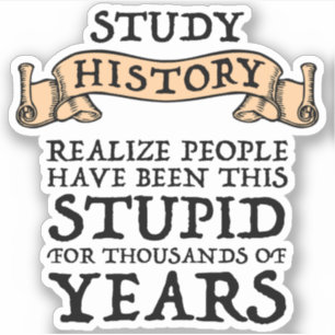 Geschiedenis van de studie - realiseer me dat mens sticker