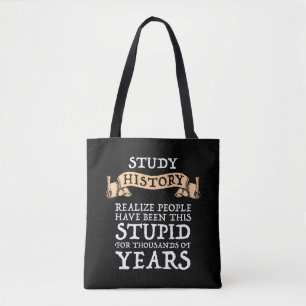 Geschiedenis van de studie - realiseer me dat mens tote bag